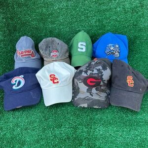 Nike Team Pro College Teams Hat Lot 8 Different Adjustable Caps